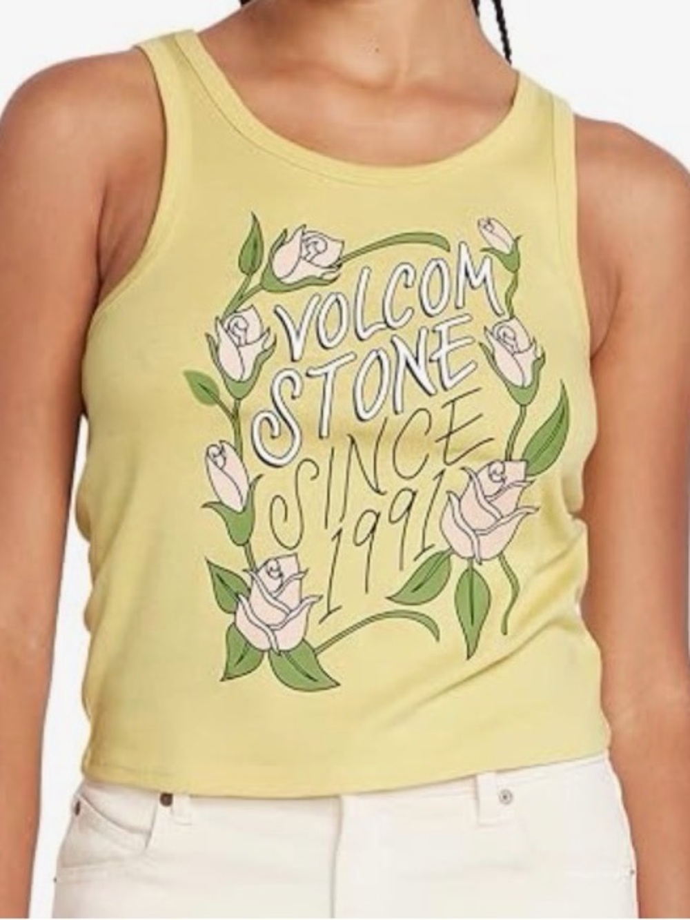 Volcom 2000s brand roses top